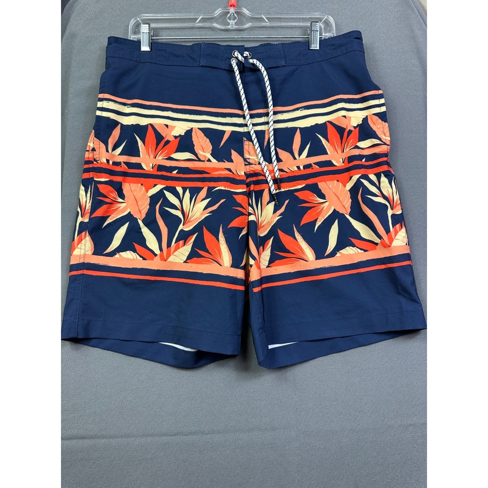 Sonoma Goods For Life Men's Navy Floral Bird of Paradise Board Shorts Medium M